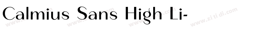 Calmius Sans High Li字体转换 Calmius Sans High Li字体转换